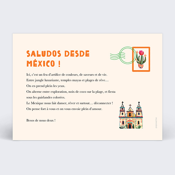 Carte postale Pêle Mêle Mexique Verso