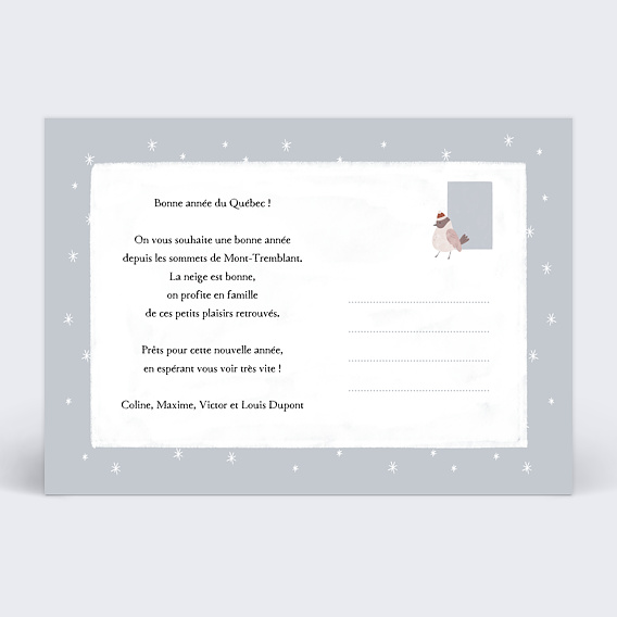 Carte postale Petits Chalets Verso