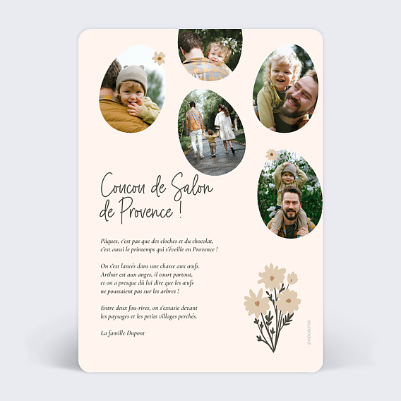 Carte postale Photo Œuf Verso