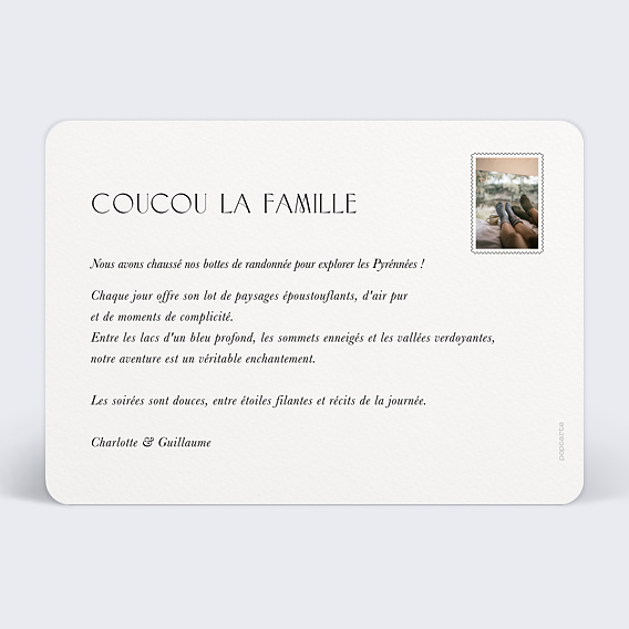 Carte postale Tampon Postal Fleuri Verso