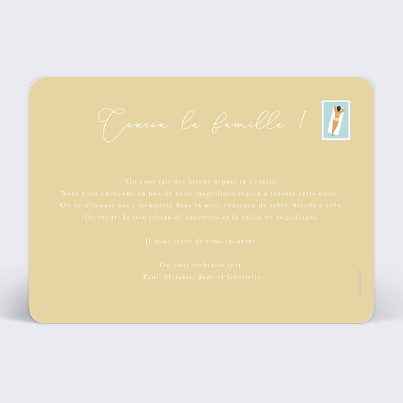 Carte postale Triptyque Calligraphique Verso