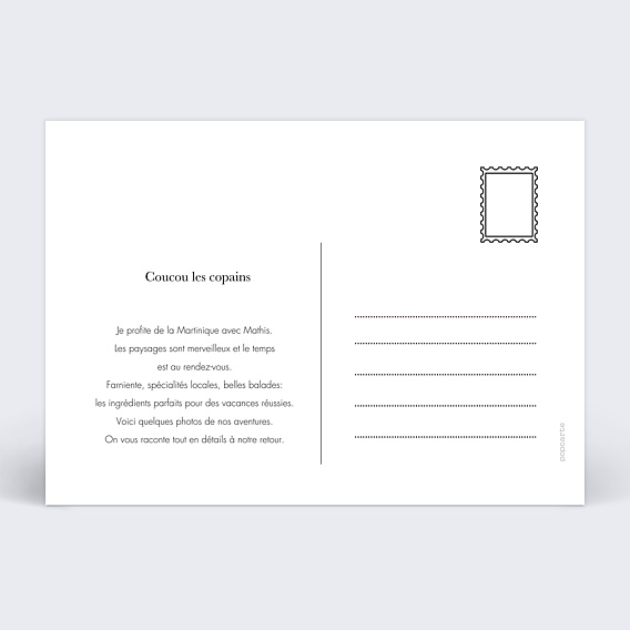 Carte postale Triptyque Éditorial Verso