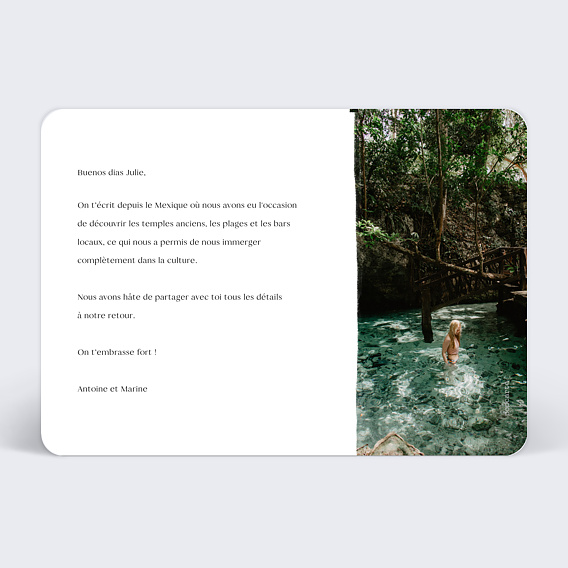 Carte postale Triptyque Ensoleillé Verso