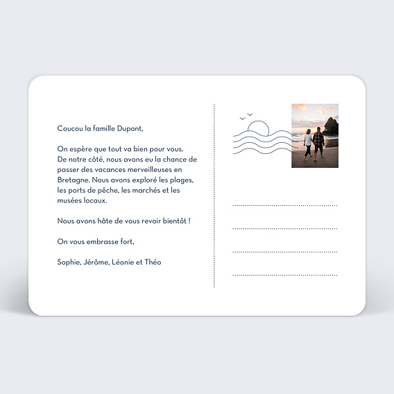 Carte postale Virée Bretonne Verso