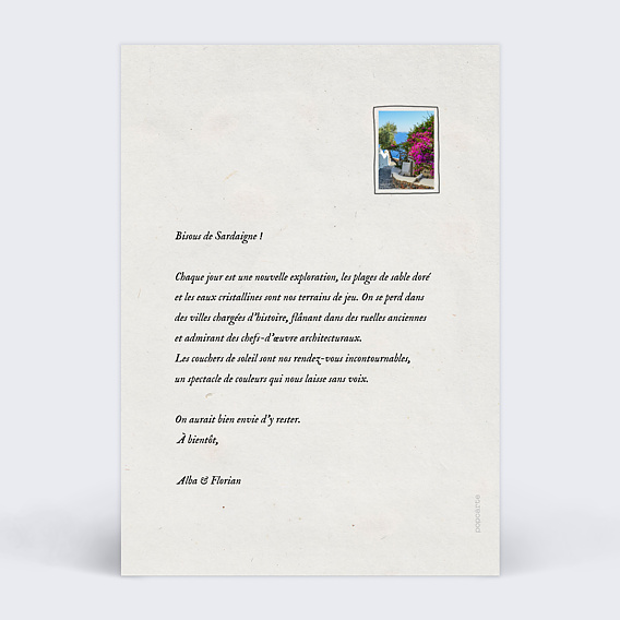 Carte postale Virée Estivale Portrait Verso