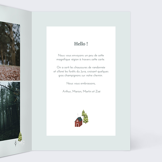 Carte postale Laponie Intérieur Droit