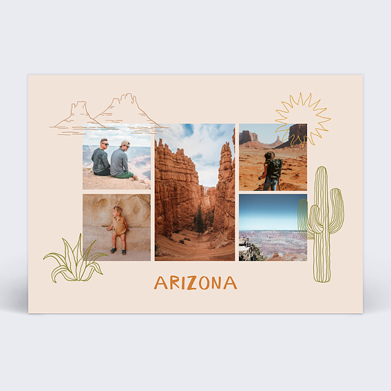 Carte postale Désert Recto