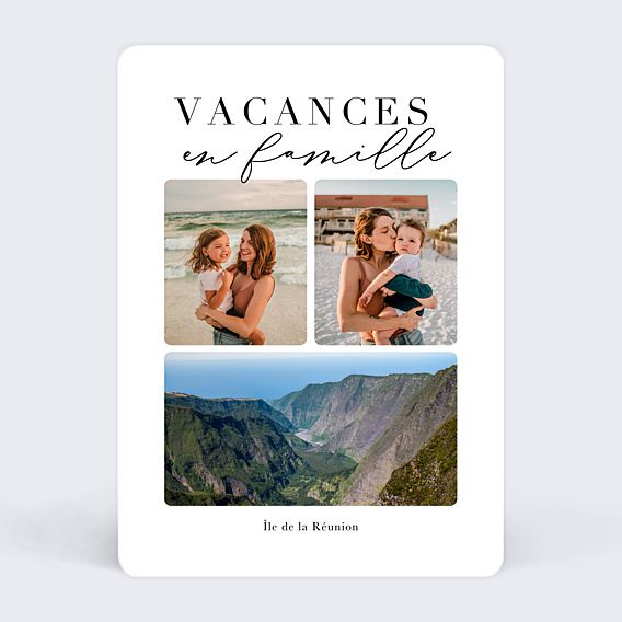 Carte Postale Vacances en Famille