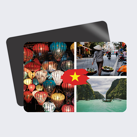 Carte Postale Drapeau Vietnam