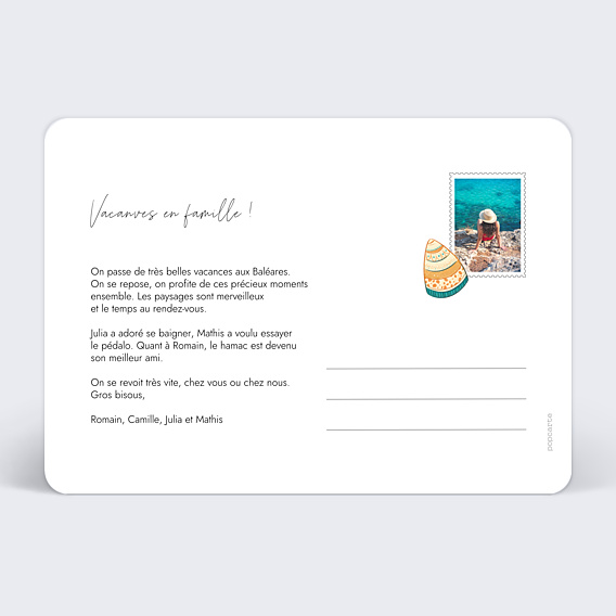 Carte Postale Coquillages Nacrés