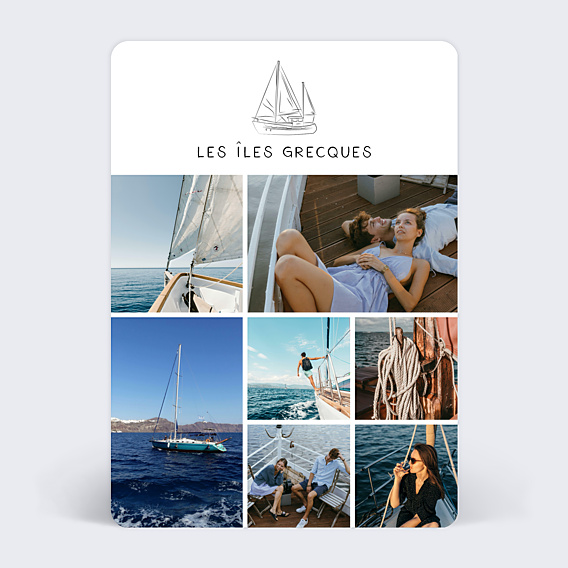 Carte Postale Voyage en Bateau