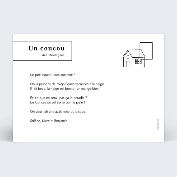 Carte Postale Bandeau Hiver