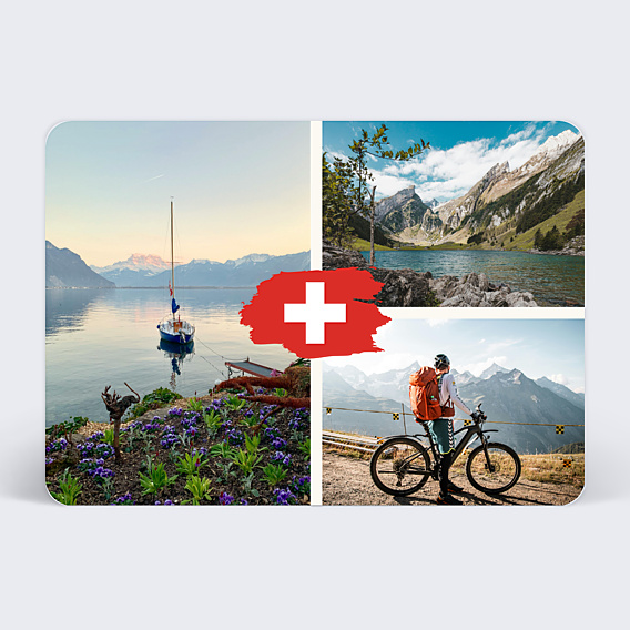 Carte Postale Drapeau Suisse