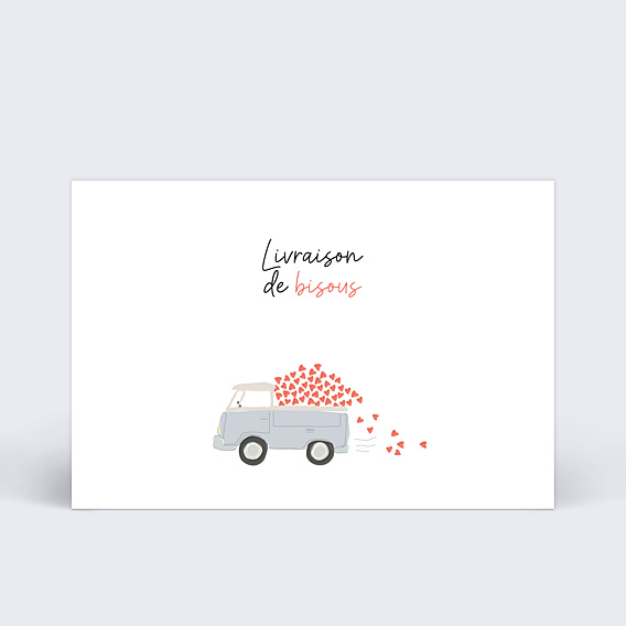 Carte Postale Livraison de Bisous