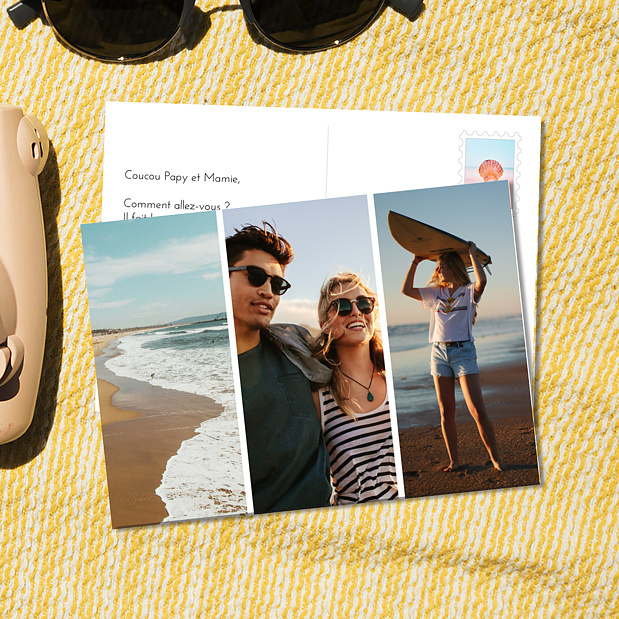 Carte postale Multiphoto 3 verticale