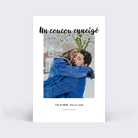 Carte Postale Grand cadre blanc d'hiver