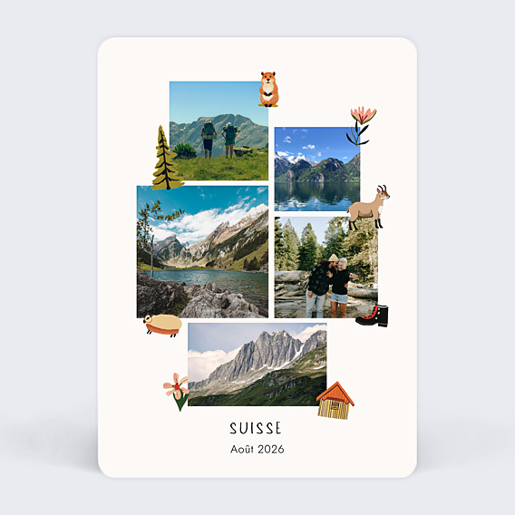 Carte Postale Pêle-mêle de la montagne