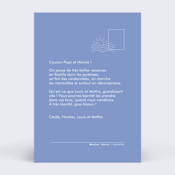 Carte postale Marylou Chalon x Popcarte - Vélo Verso