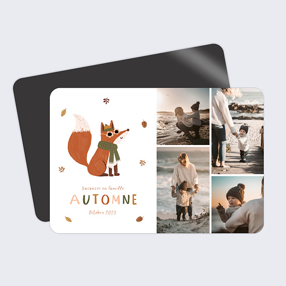 Carte postale Renard d'automne