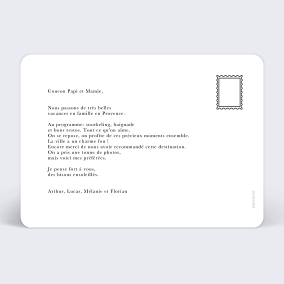 Carte postale Multi Photos Panoramique Verso