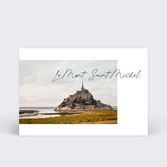 Carte Postale Destination Calligraphique