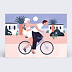 Carte postale La Mandarine Bleue x Popcarte - Vélo