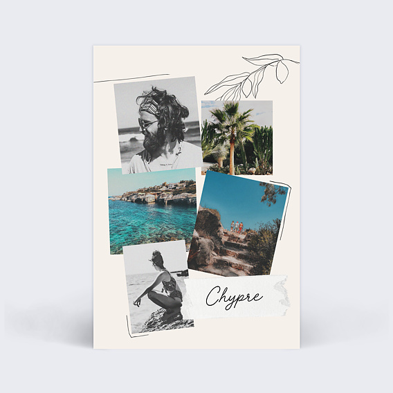 Carte postale Collage de Voyage