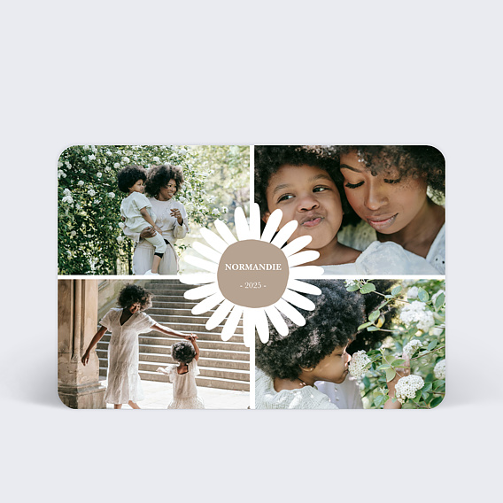 Carte postale Etiquette Fleur