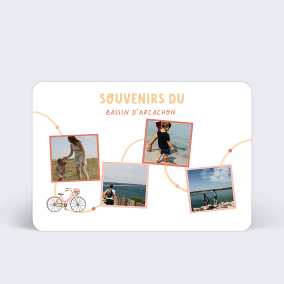 Carte postale Itinéraire à Vélo