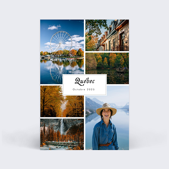 Carte postale Multiphoto Etiquette Automne