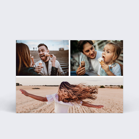 Carte postale Multiphoto horizontale 2-1
