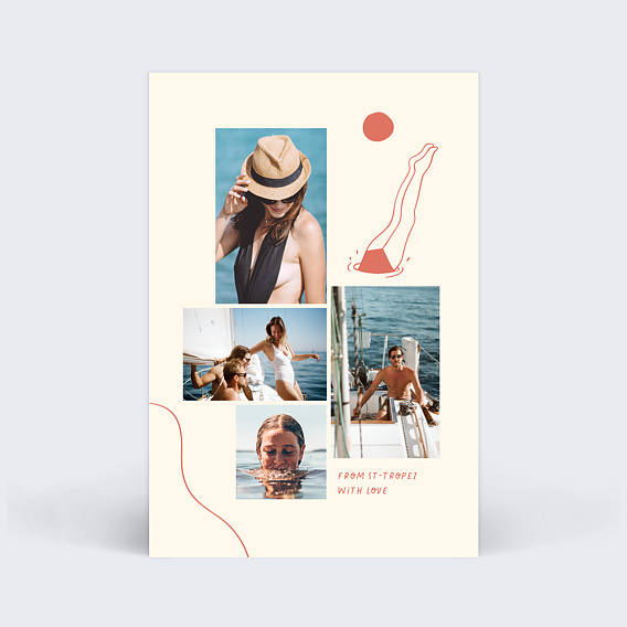 Carte postale Plongeon