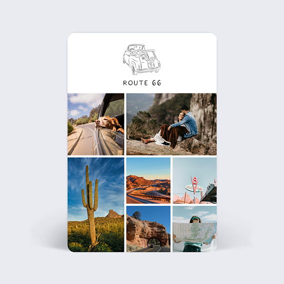 Carte postale Road Trip en Voiture