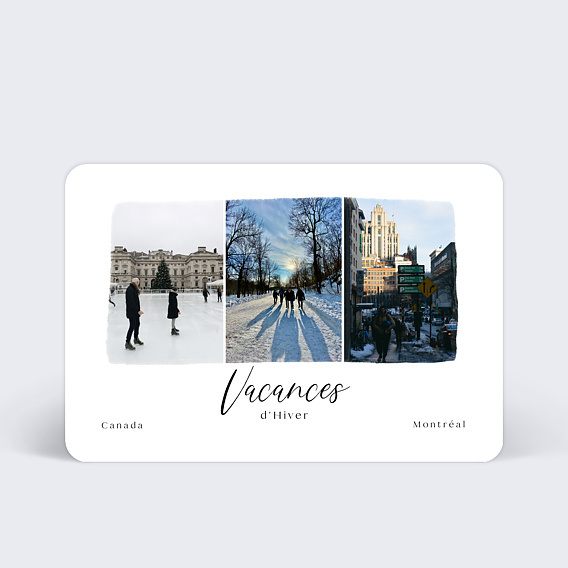 Carte postale Tryptique Hivernal