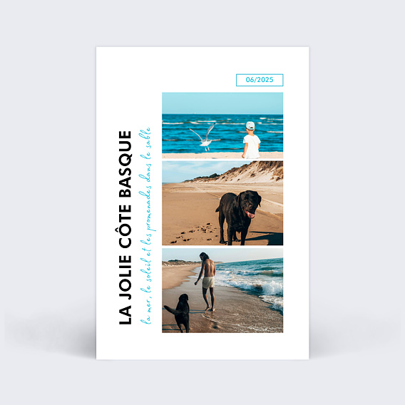 Carte postale Tryptique Vertical
