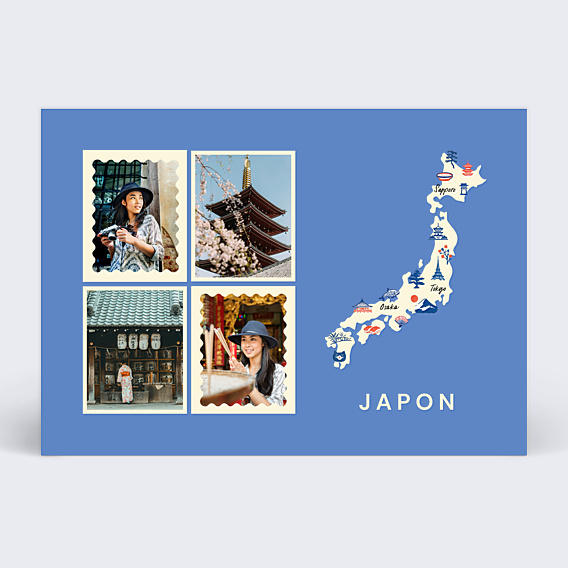 Carte Postale Maps Japon