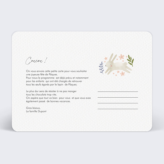 Carte postale Pêle-Mêle Pâques Verso