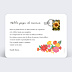 Carte postale Bandeau Fleuri Verso