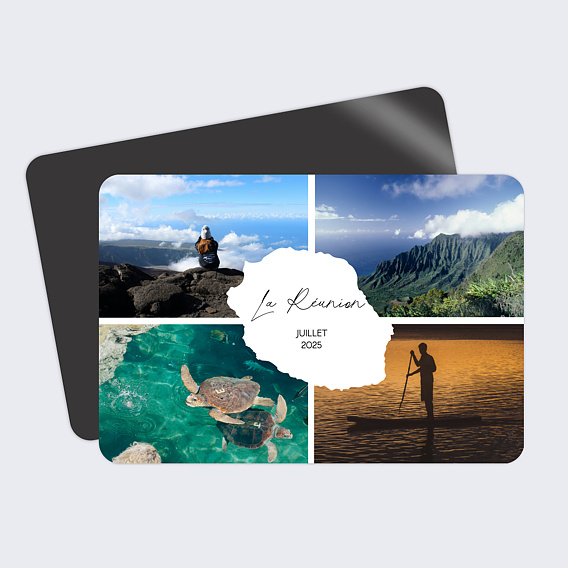 Carte postale Étiquette La Réunion