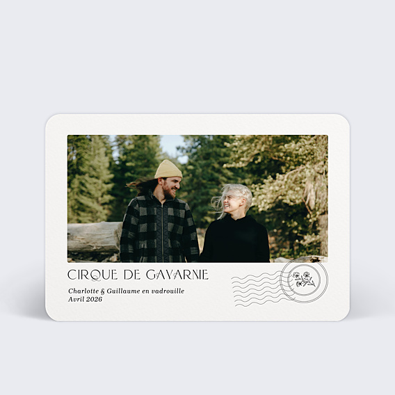 Carte Postale Tampon Postal Fleuri
