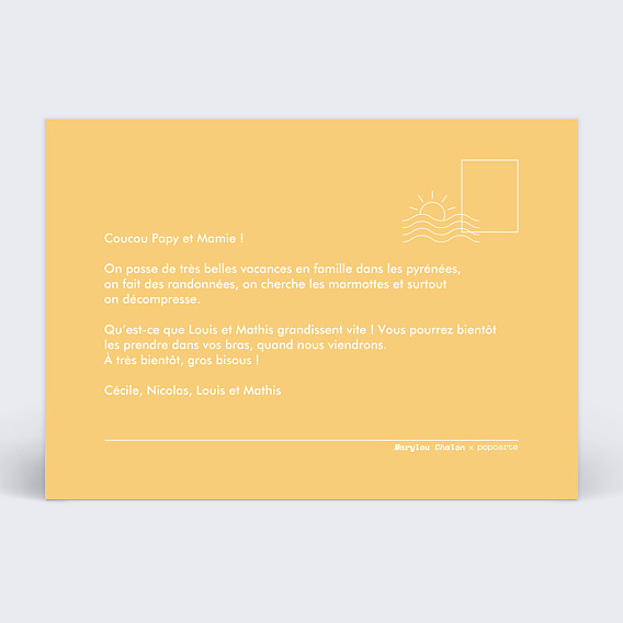 Carte postale Marylou Chalon x Popcarte - Limonade Verso