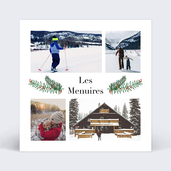 Carte postale Hiver Multiphoto Festif