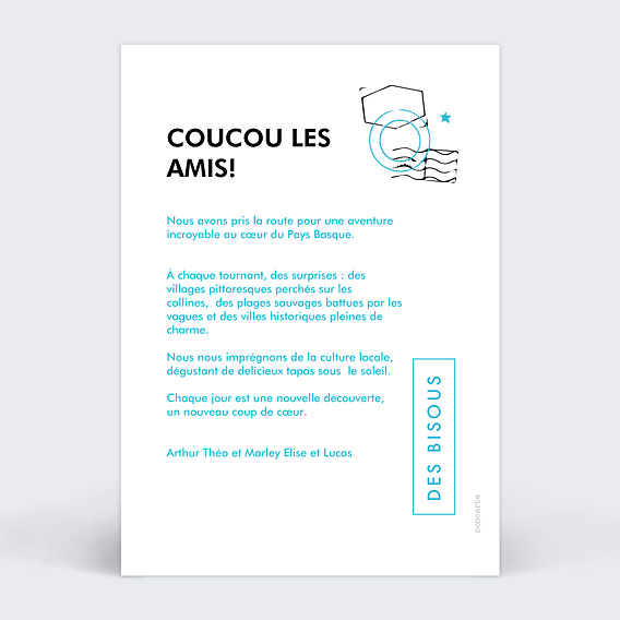Carte Postale Tryptique Vertical