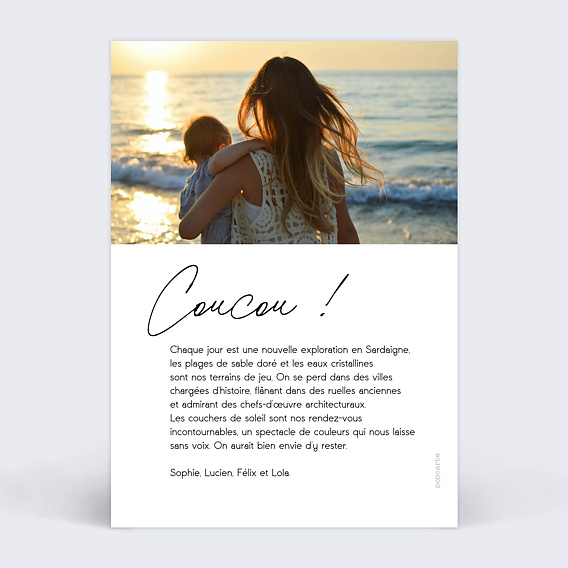 Carte postale Beau Pêle-mêle Verso