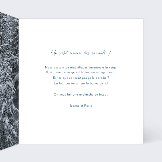 Carte postale Hiver Chic Intérieur Droit