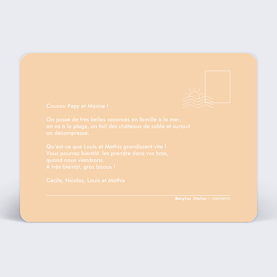 Carte postale Marylou Chalon x Popcarte - Coquillage Verso