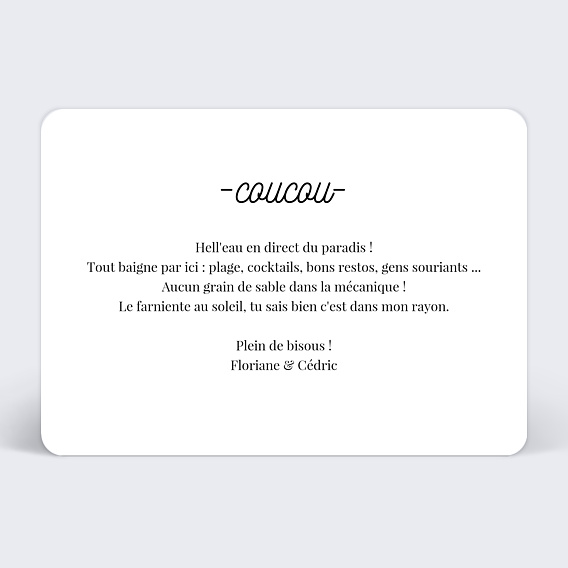 Carte postale Tirets Verso