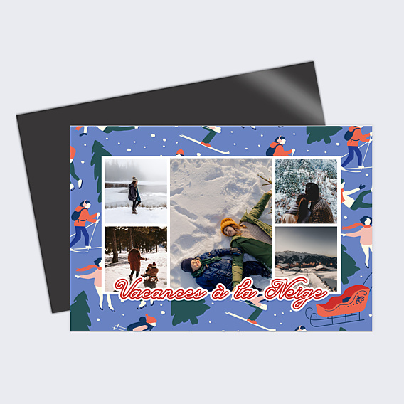 Carte Postale Motif Skieur