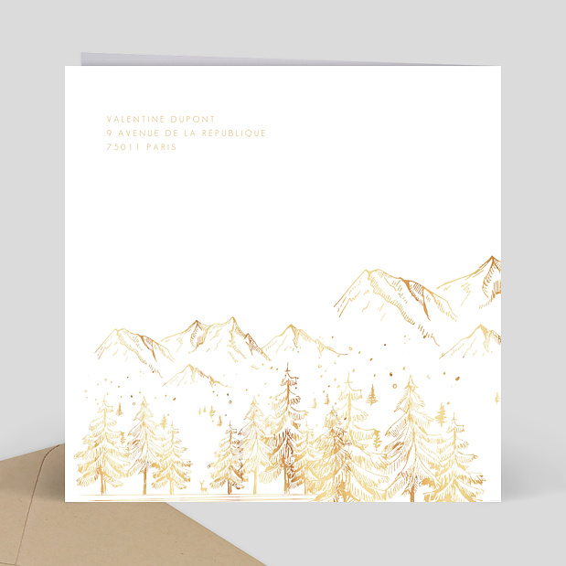 Carte Postale Paysage d'Hiver Verso