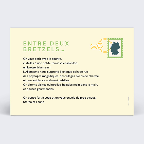 Carte Postale Maps Allemagne